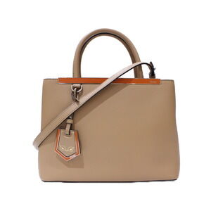 FENDI Toujours Leather Bag Beige Tan Blue Bugs Monster handbag shoulder strap